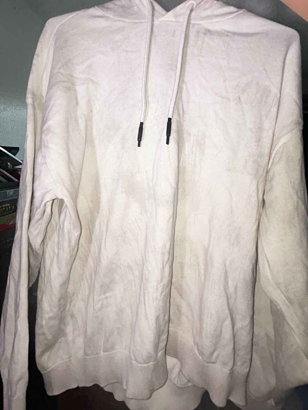 Men's Zara Hooded Pullover Sweater in Beige